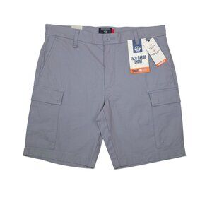 Dockers Mens Gray Tech Cargo Shorts Size 40 Smart 360 Tech Performance Stretch